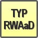 Piktogram - Typ: RWAaD